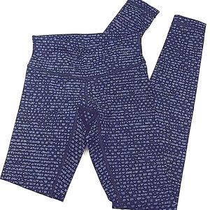 lululemon athletica Navy and Light Blue Patterned Leggings